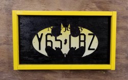 Batman license plate sign