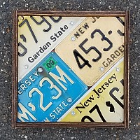 License plate art