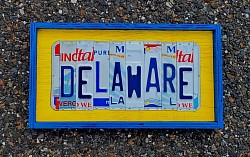 License plate art sign