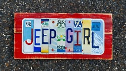 License plate art sign