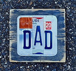 Dad license plate art