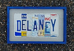 Custom license plate art