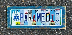 Paramedic license plate art