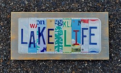 Lake Life license plate art