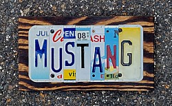 Mustang license plate art