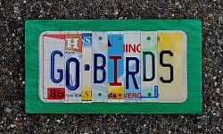 Go Birds license plate art