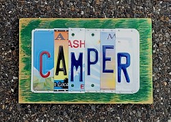 Camper license plate art